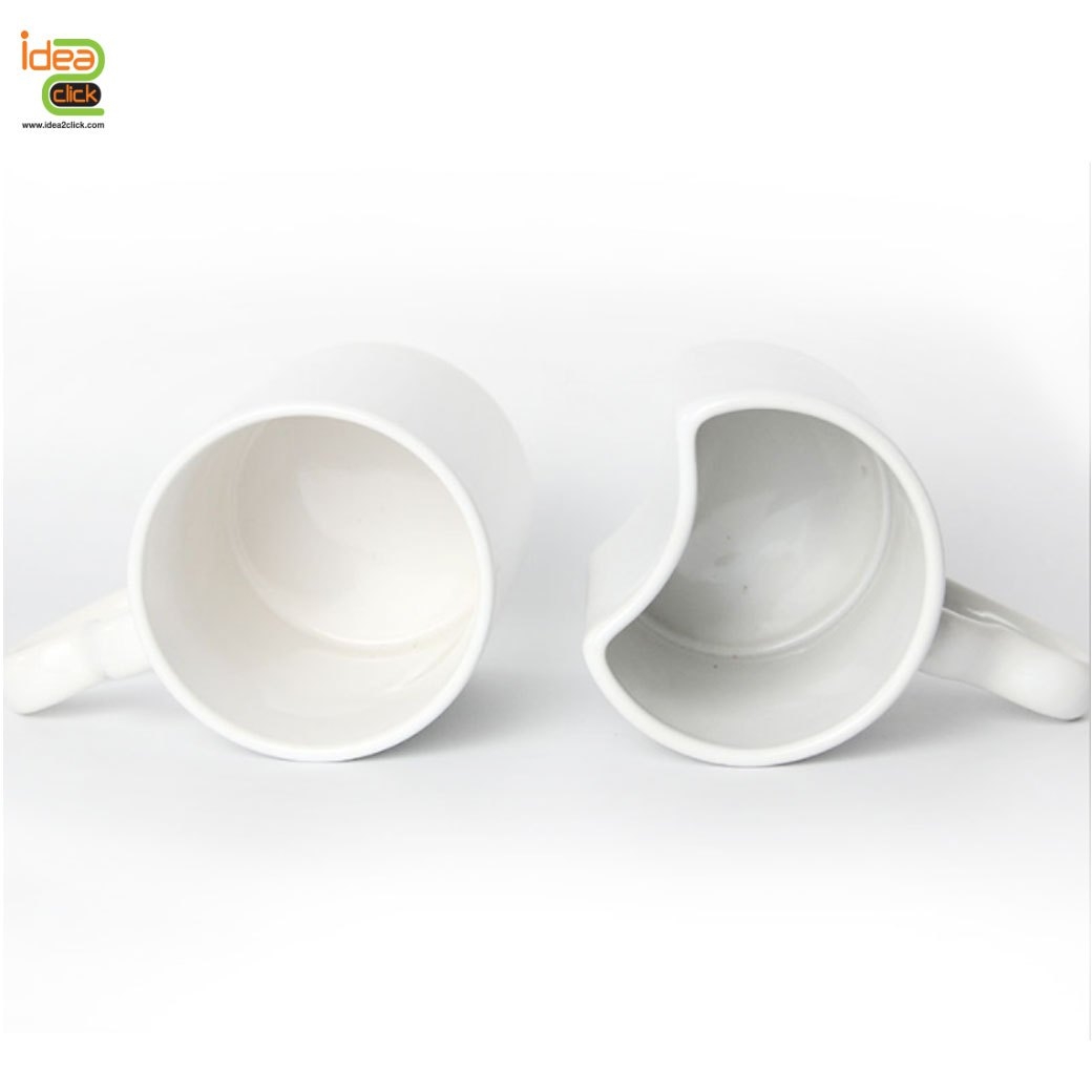 แก้วคู่รักหูจับหัวใจ 11 oz. พิมพ์ภาพได้