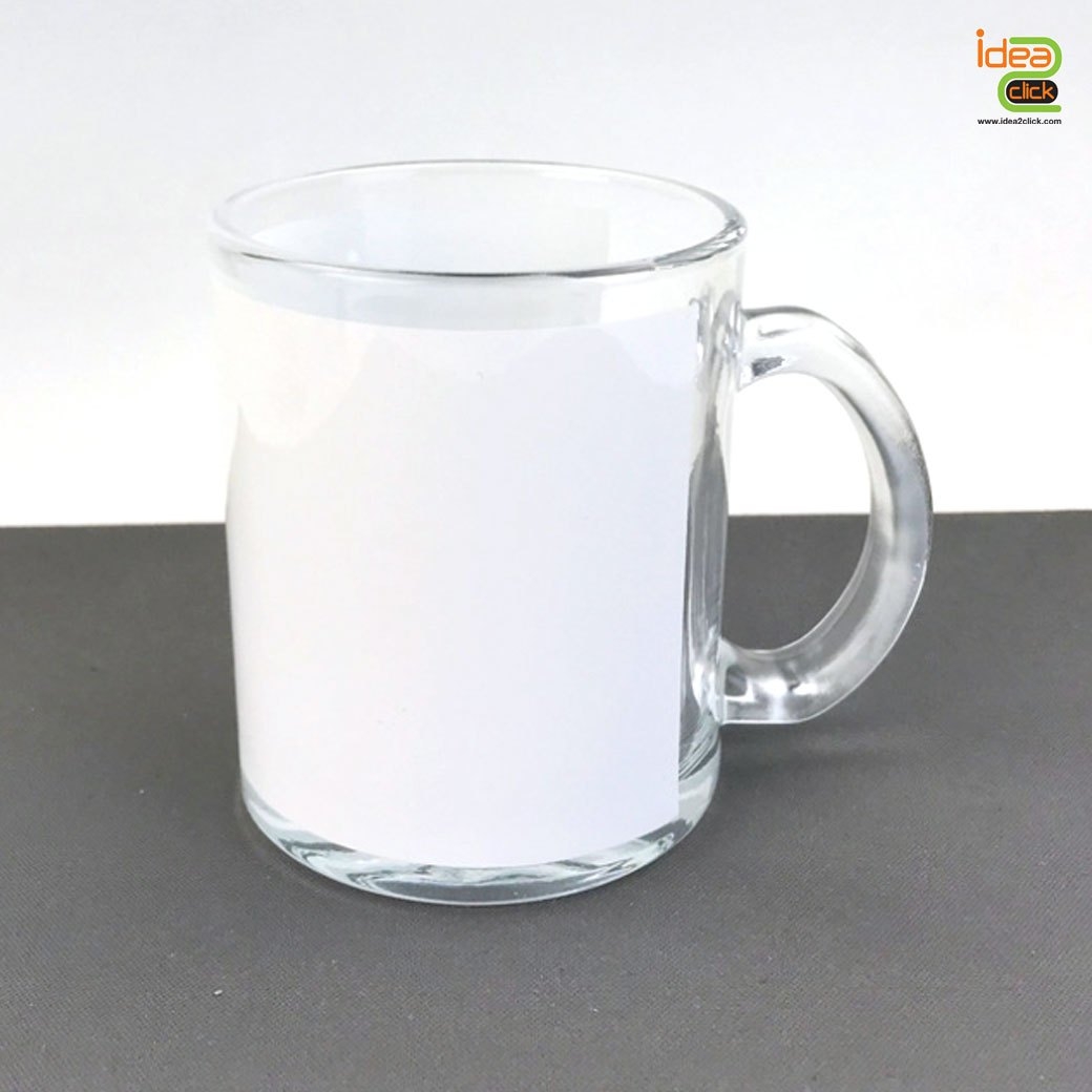 แก้วใสรองพื้นขาว 11 oz. พิมพ์ภาพได้สวยงาม