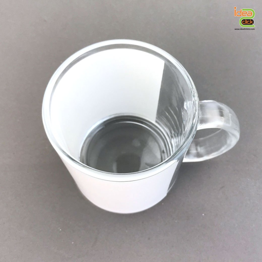 แก้วใสรองพื้นขาว 11 oz. พิมพ์ภาพได้สวยงาม