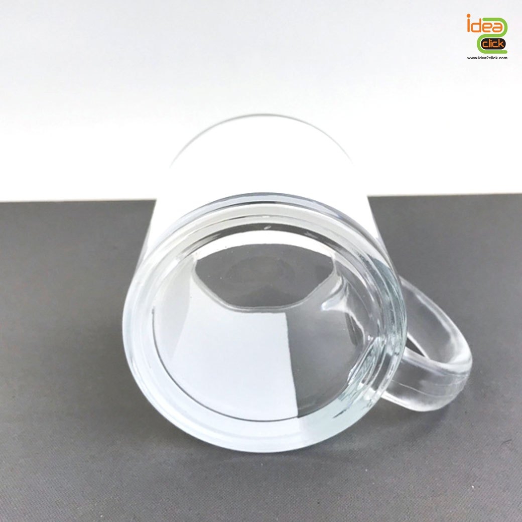 แก้วใสรองพื้นขาว 11 oz. พิมพ์ภาพได้สวยงาม