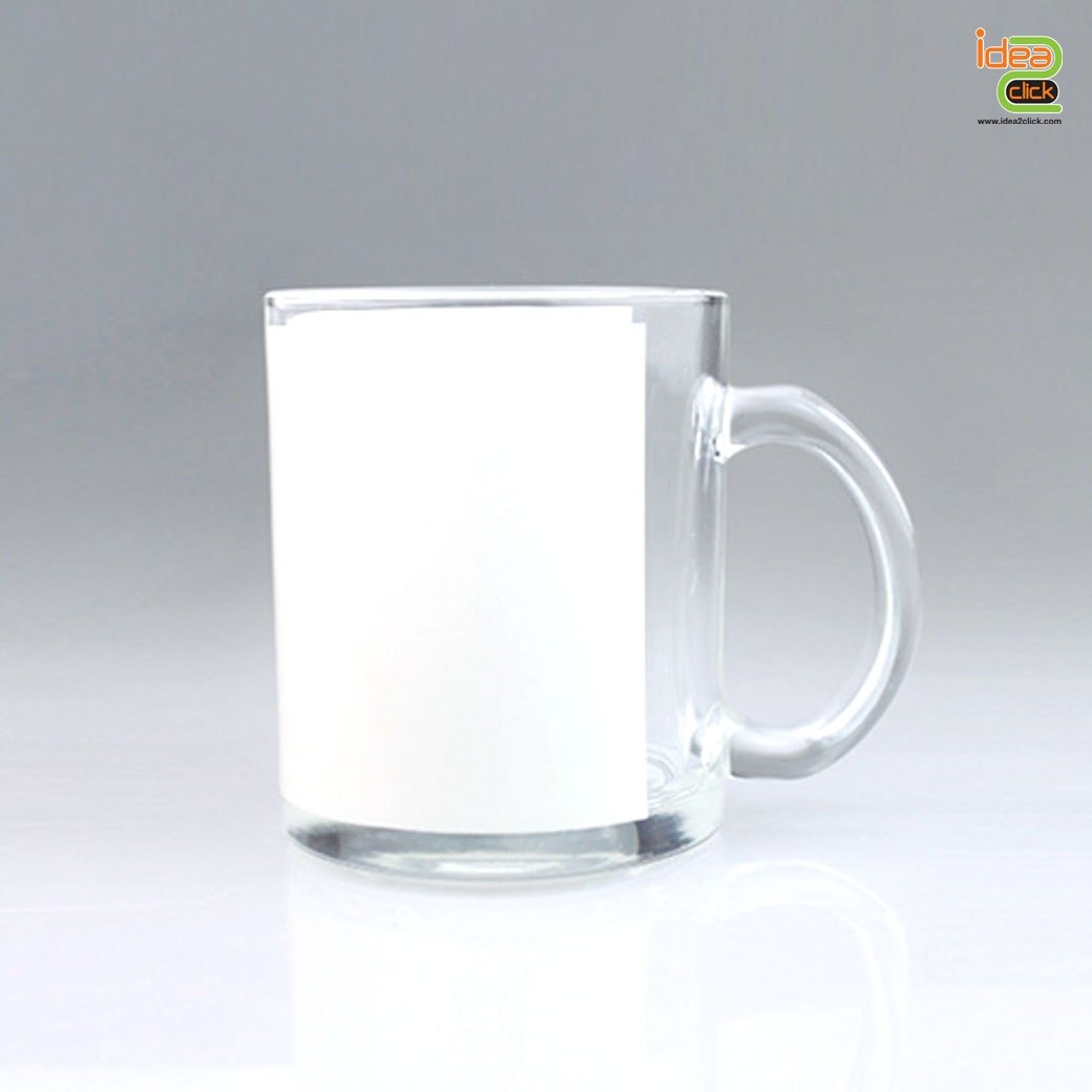 แก้วใสรองพื้นขาว 11 oz. พิมพ์ภาพได้สวยงาม
