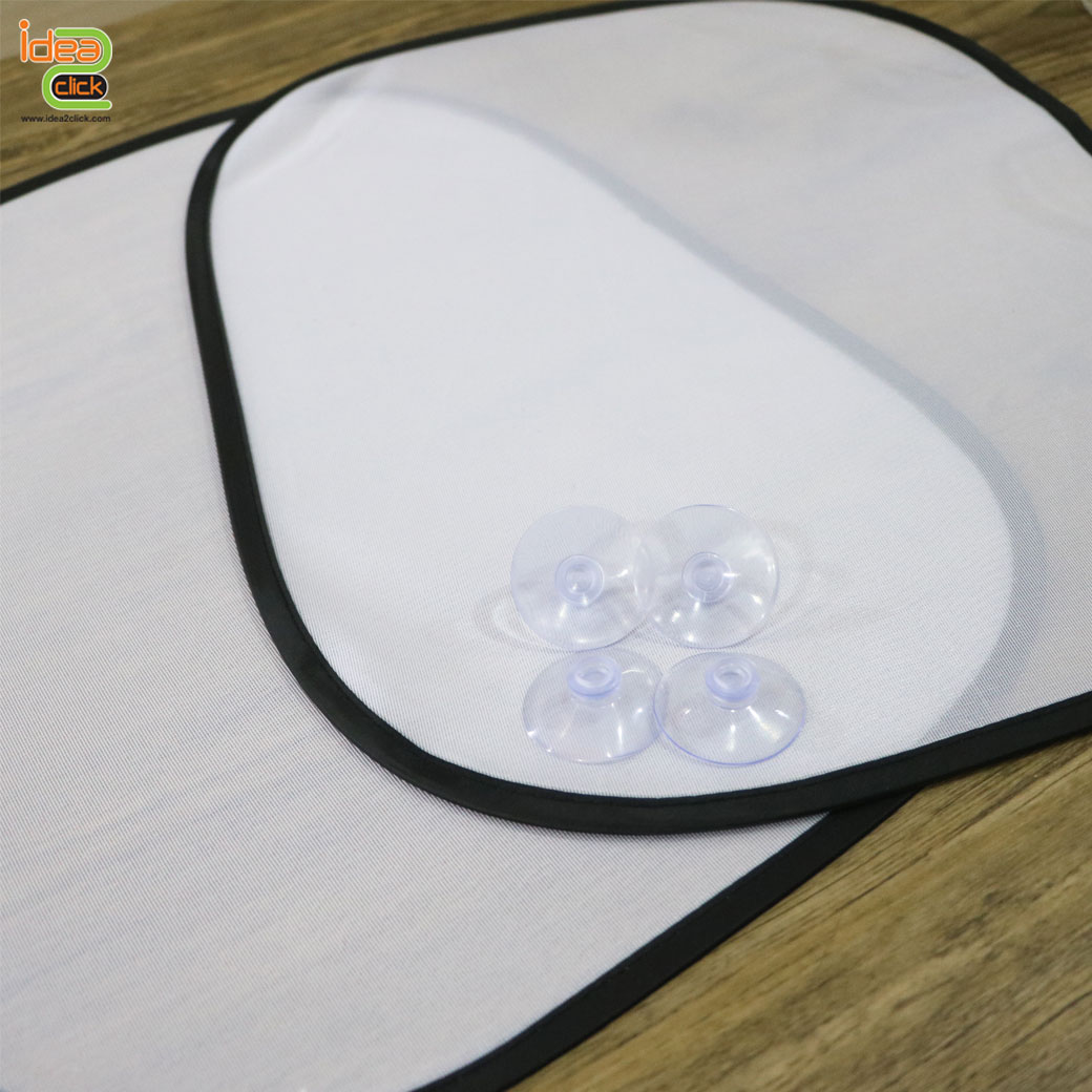 ม่านบังแดดรถยนต์ทรงสี่เหลี่ยมโค้ง พิมพ์ภาพได้