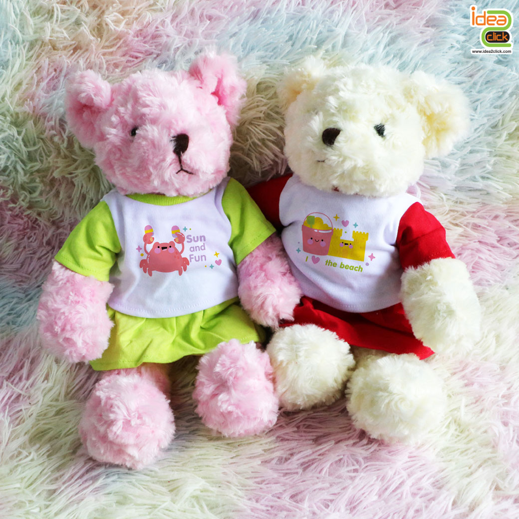ตุ๊กตาหมี Teddy Bear ใส่เสื้อพิมพ์ลายได้ NEW!