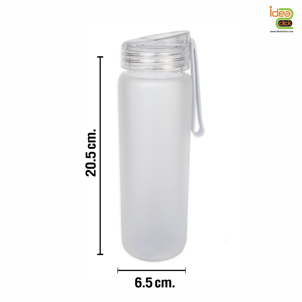 กระบอกแก้วใส แบบขุ่น มีหูหิ้ว  (500ml) พิมพ์ภาพได้ 