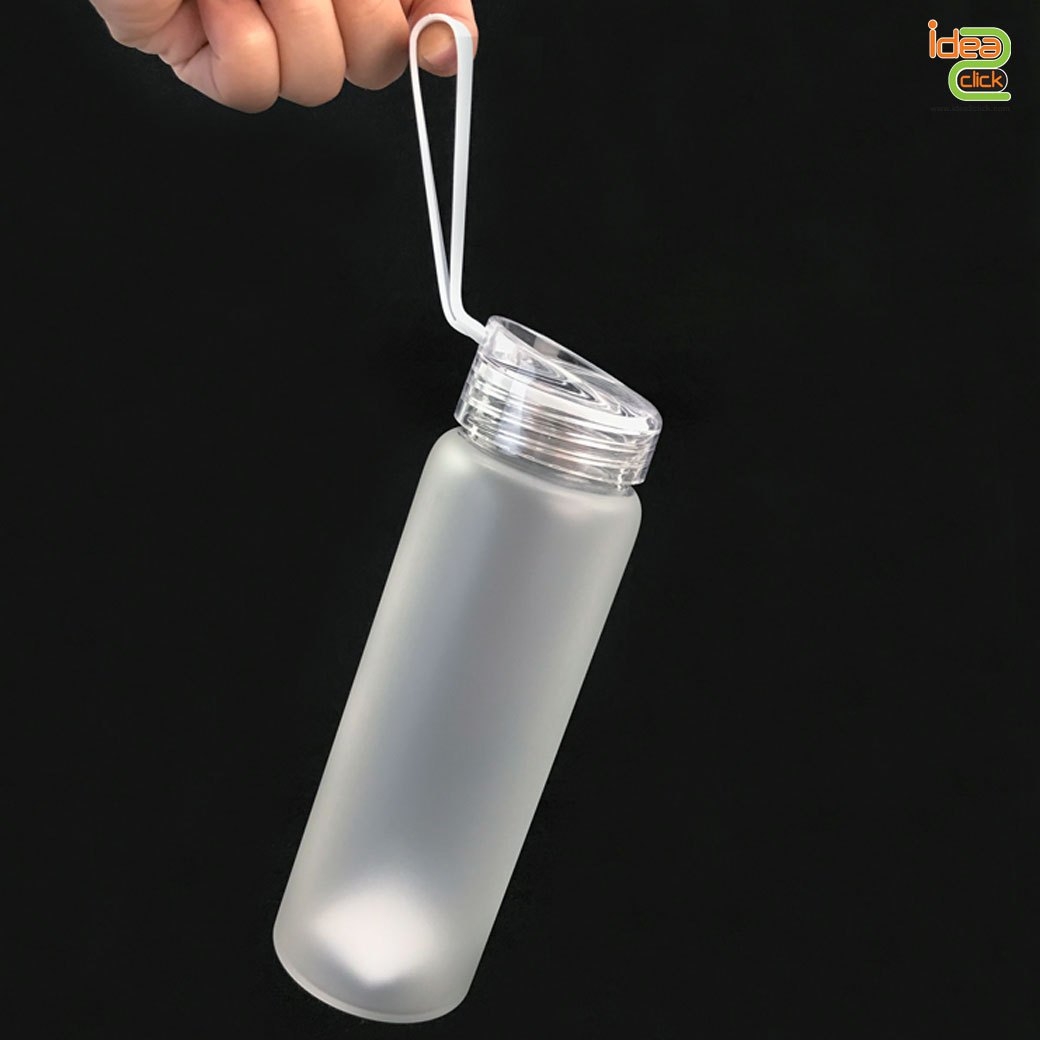 กระบอกแก้วใส แบบขุ่น มีหูหิ้ว  (500ml) พิมพ์ภาพได้ 