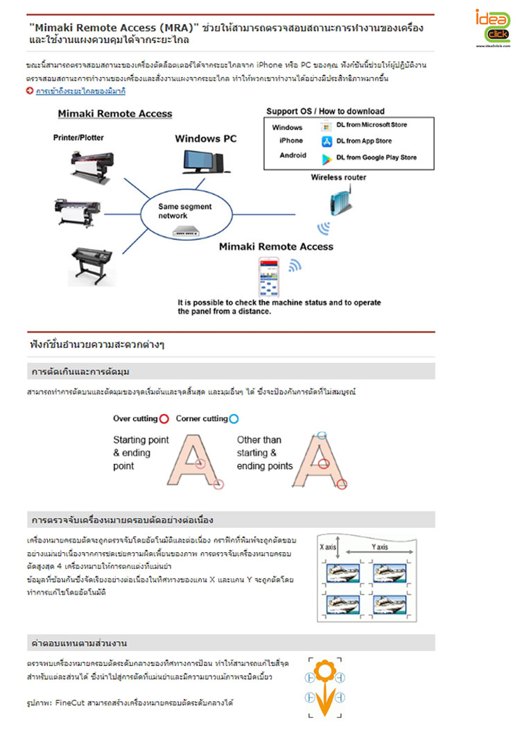เครื่องตัดสติกเกอร์ Mimaki รุ่น CG-AR Series (60AR / 130AR)