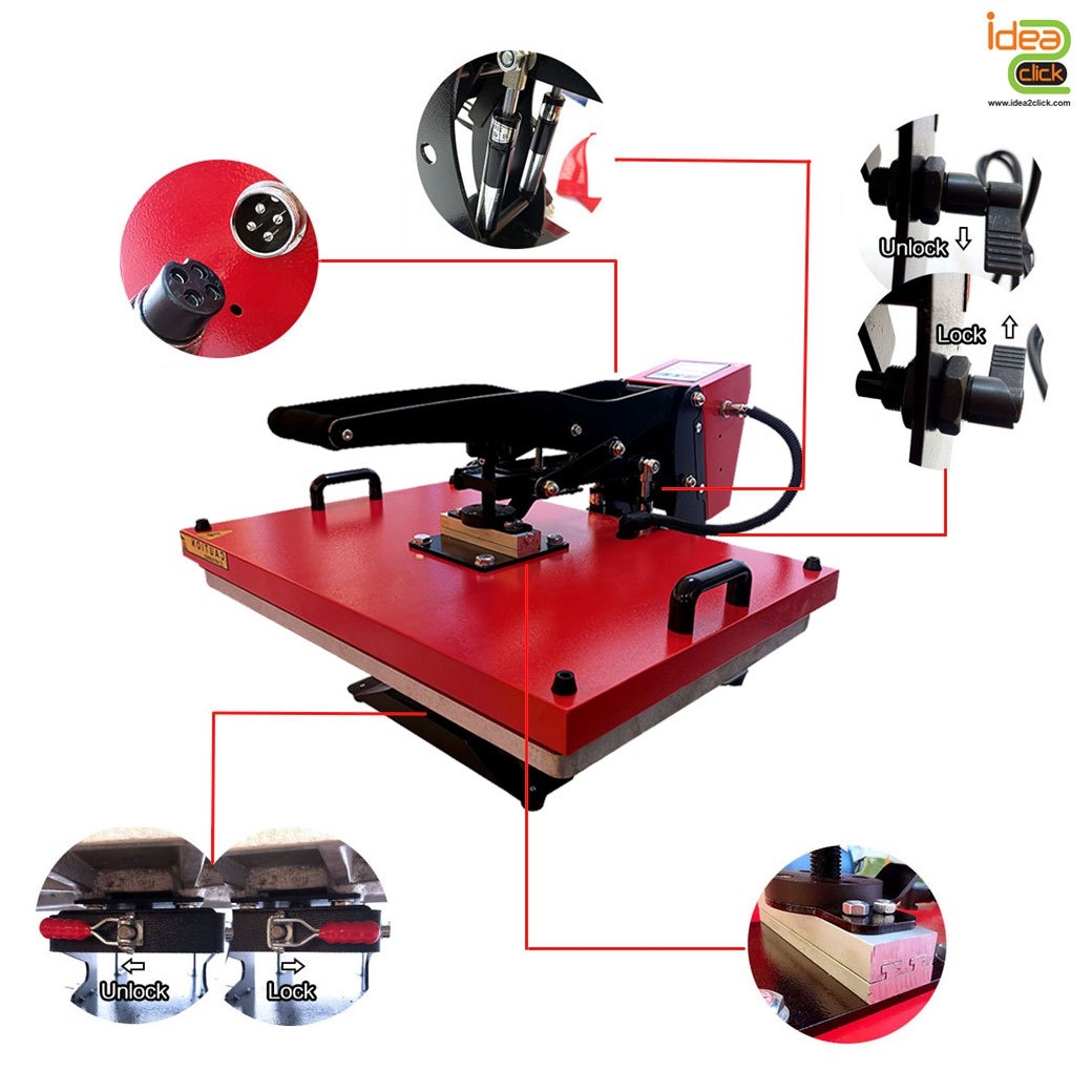 Heat Press Machine 12 in 1 เครื่องรีดร้อนครบวงจร หน้ากว้าง 40x60