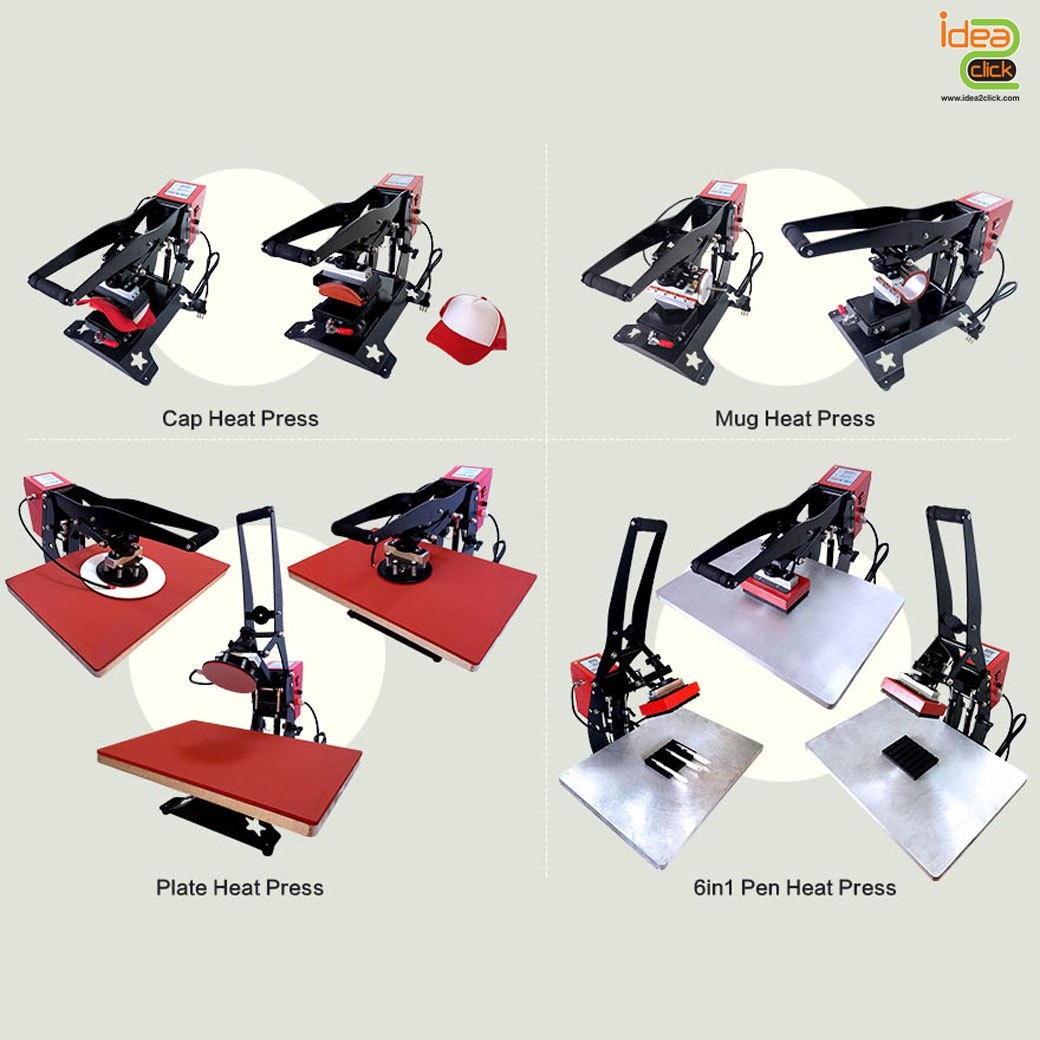 Heat Press Machine 12 in 1 เครื่องรีดร้อนครบวงจร หน้ากว้าง 40x60