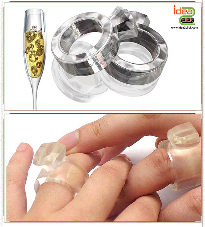 โมลด์ซิลิโคนยางรูปหัวใจสีชมพูทรงแหวนเพชร