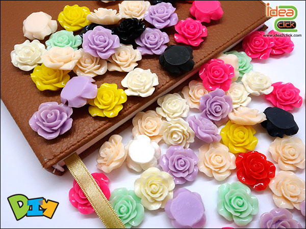 อุปกรณ์ตกแต่งเคสเรซิ่น - ดอกกุหลาบ 2