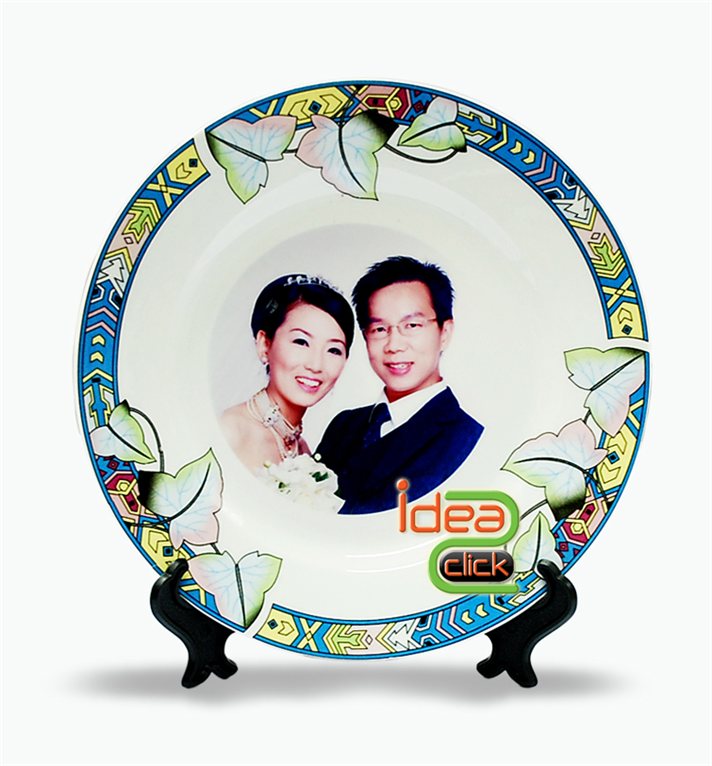 จานขอบลาย 8