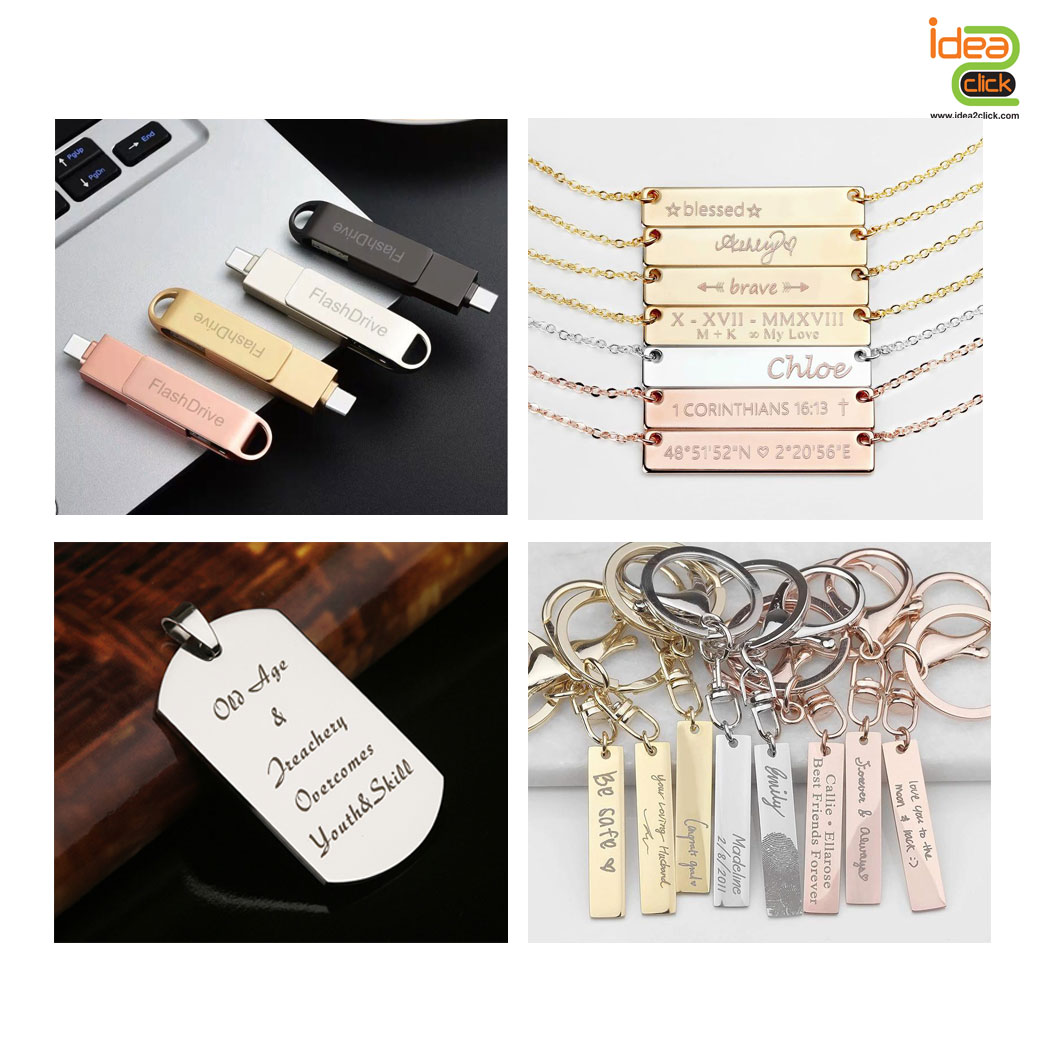 เครื่องยิงเลเซอร์เหล็ก สแตนเลส จิลเวลลี่พร้อมโต๊ะ Fiber Laser Marking 20W / 30W 