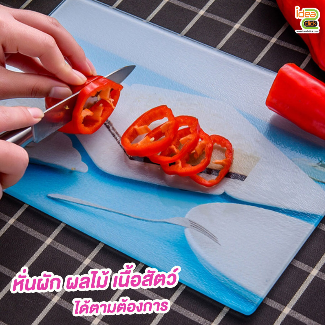 Glass Cutting Board เขียงแก้ว พิมพ์ภาพได้สวยงาม...คมชัด