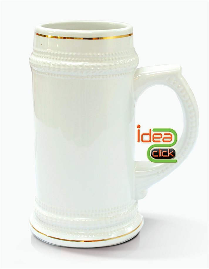 แก้วเบียร์ขอบทอง 22 oz.