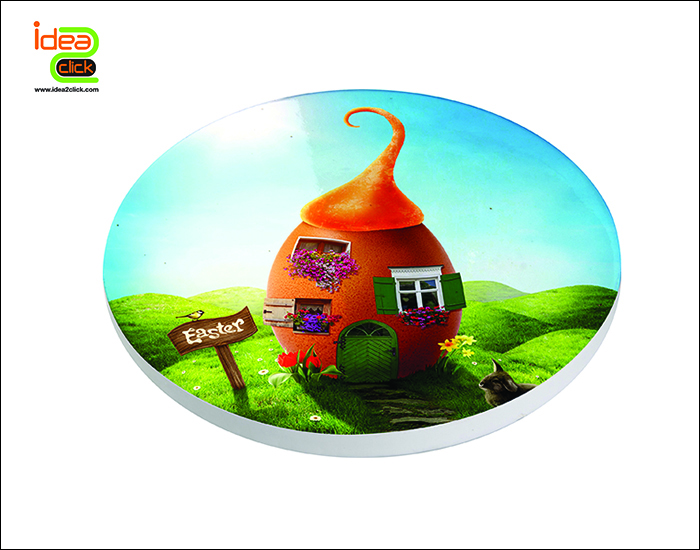 CERAMIC MUG COASTER แผ่นรองแก้วน้ำเนื้อเซรามิกทรงกลม