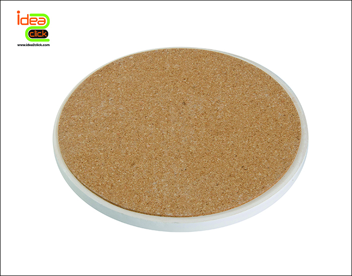 CERAMIC MUG COASTER แผ่นรองแก้วน้ำเนื้อเซรามิกทรงกลม