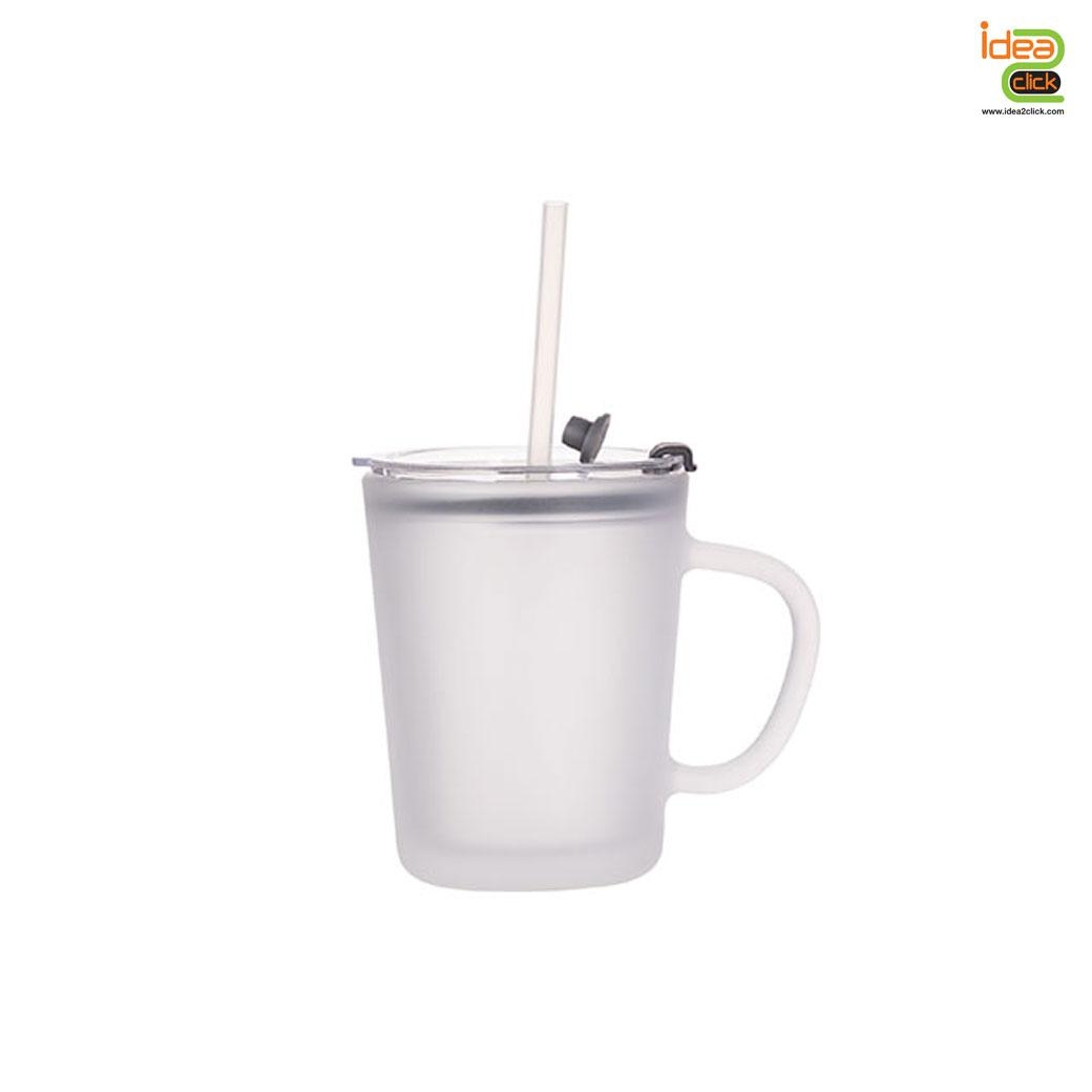 แก้วใสขุ่น มีหูจับ 13 oz. พิมพ์ภาพได้สวยงาม