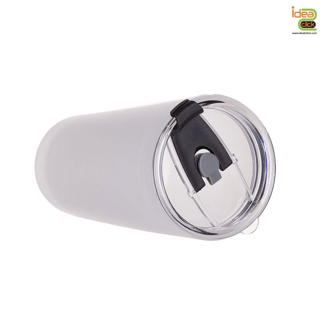 แก้วใสขุ่นทรงวีรุ่นมีฝาปิด-เปิดได้ 15 oz.พิมพ์ภาพได้สวยงาม