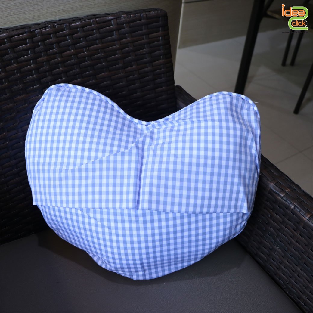 หมอนอิงหัวใจผ้าต่วน พิมพ์ภาพได้สวยงาม