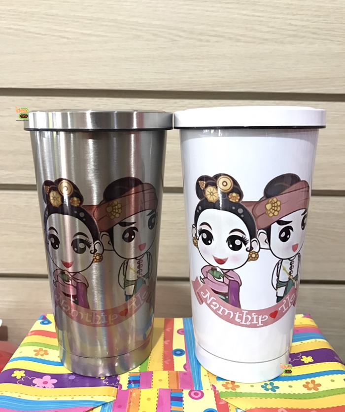 แก้วสแตนเลสทรง Starbuck Stainless Cup 16 oz. พิมพ์ภาพได้