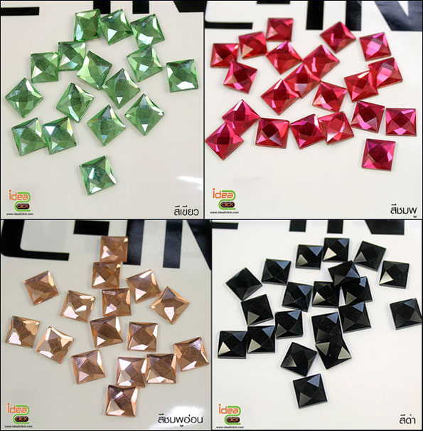 อุปกรณ์ตกแต่งเคสเรซิ่น - เพชรทรงสี่เหลี่ยม