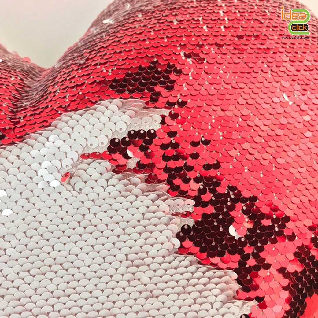 หมอนเลื่อมทรงหัวใจ PILLOW COVERS พิมพ์ภาพได้