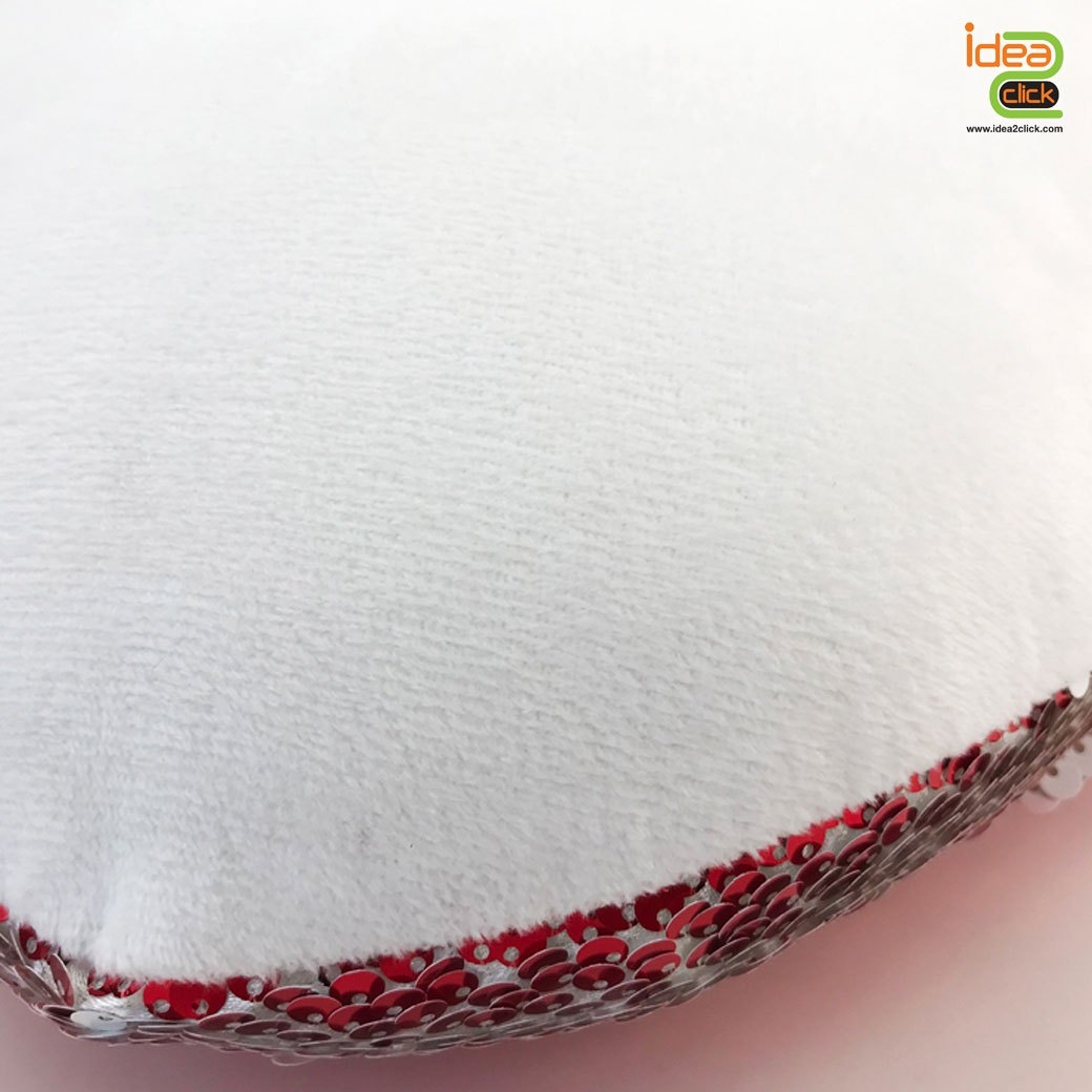 หมอนเลื่อมทรงหัวใจ PILLOW COVERS พิมพ์ภาพได้