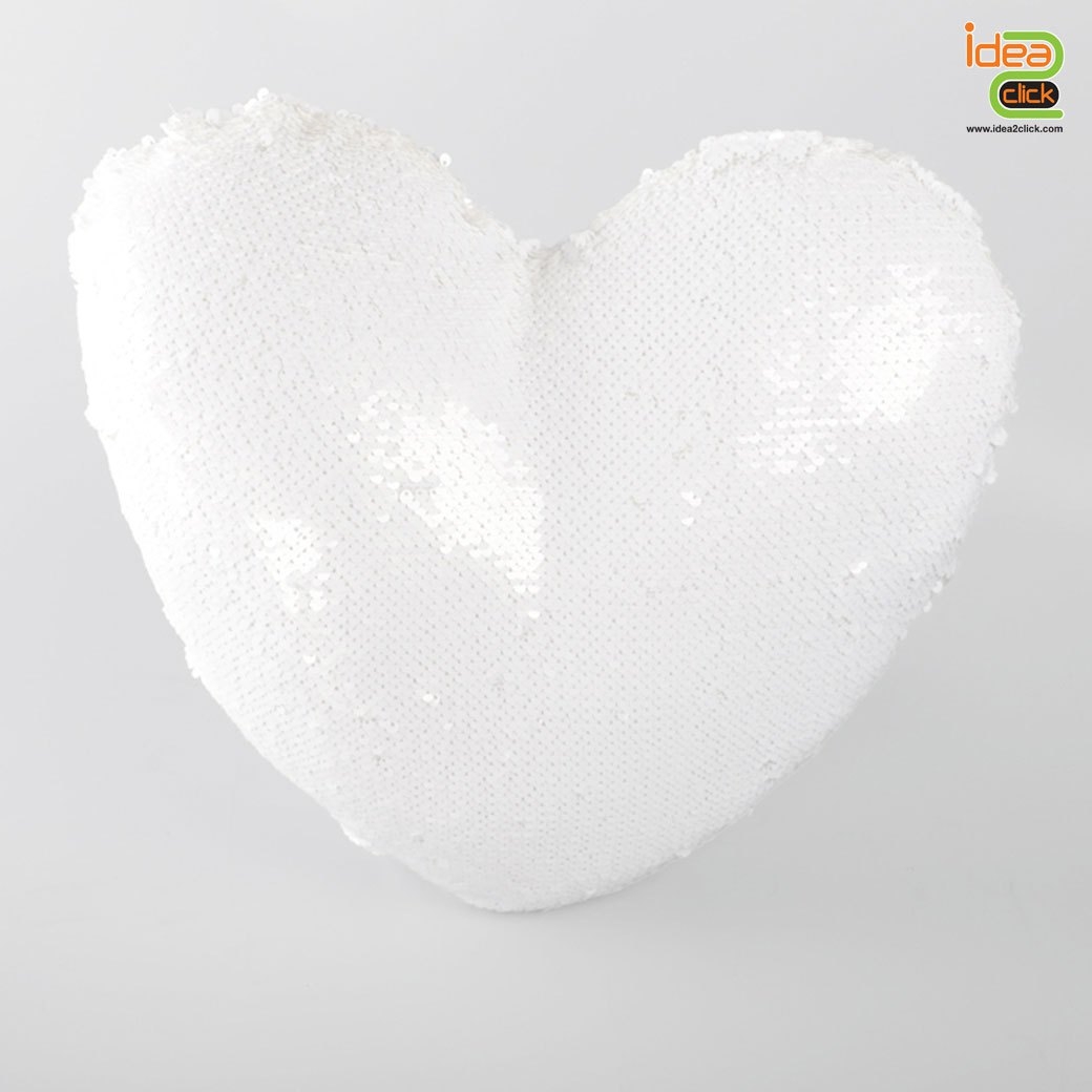 หมอนเลื่อมทรงหัวใจ PILLOW COVERS พิมพ์ภาพได้