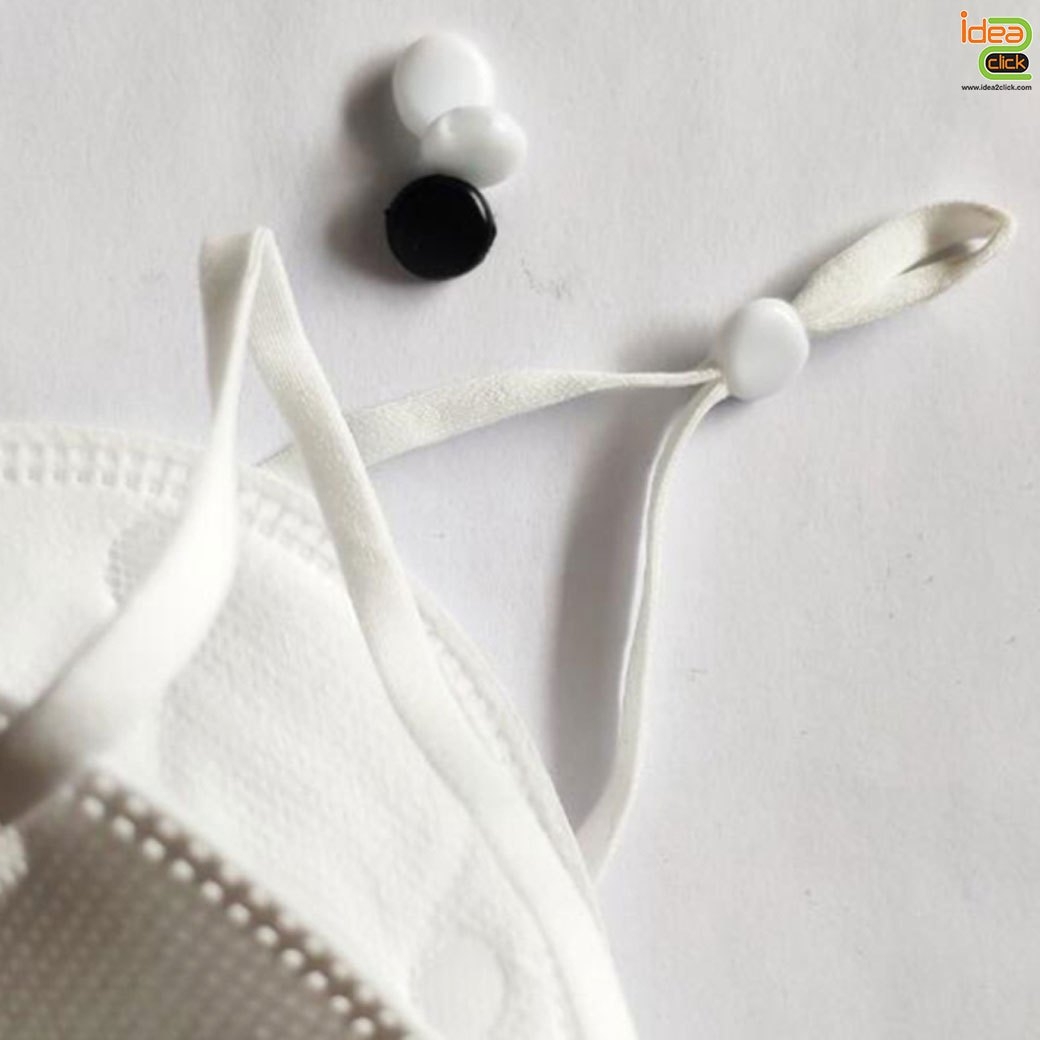 ตัว Stopper วงกลม (ซิลิโคน) ใช้สำหรับปรับสายคล้องหูของหน้ากาก