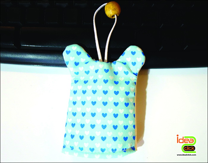 ซองผ้าใส่พวงกุญแจทรงรูปกระต่าย