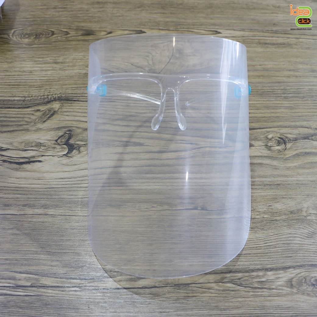 Face Shield แบบขาแว่นตา ป้องกันละอองไวรัสและเชื้อโรค
