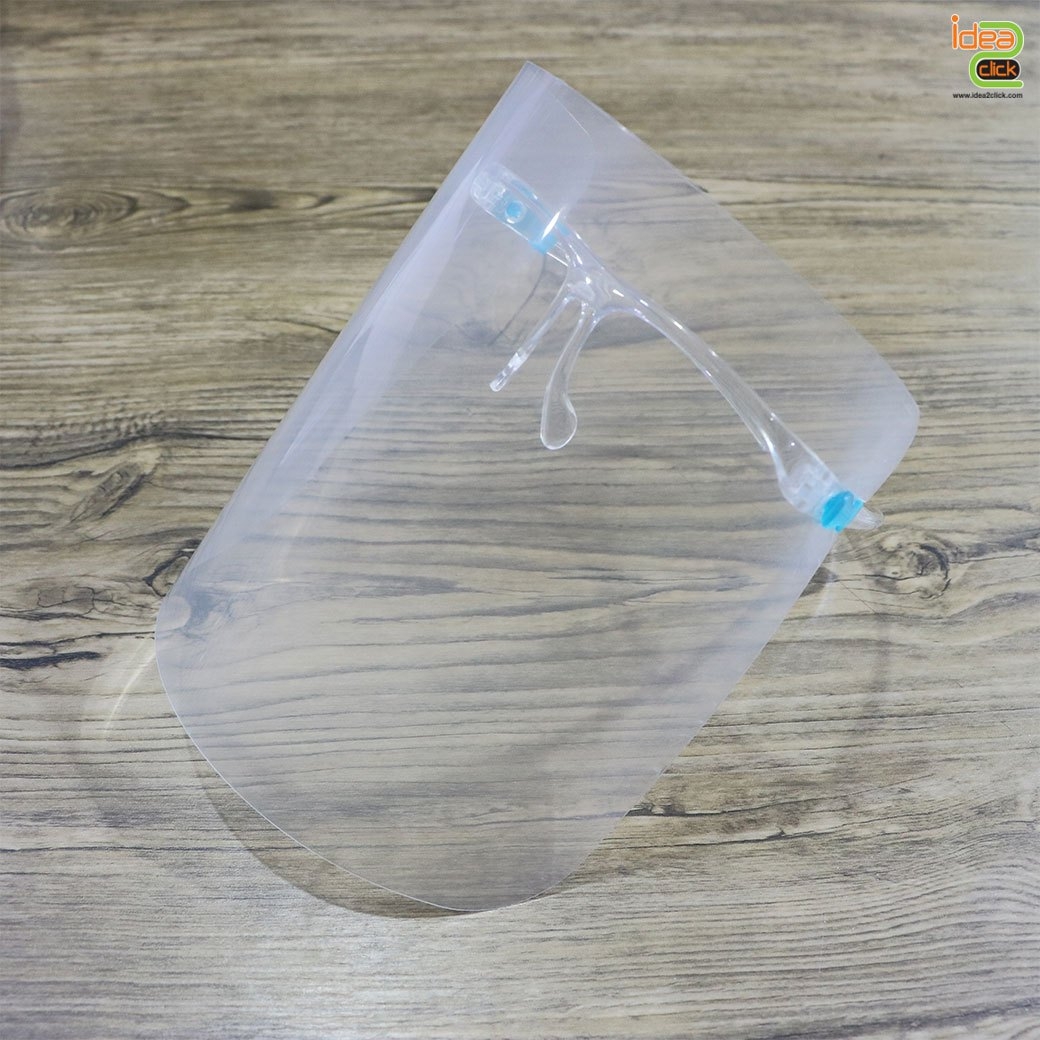 Face Shield แบบขาแว่นตา ป้องกันละอองไวรัสและเชื้อโรค