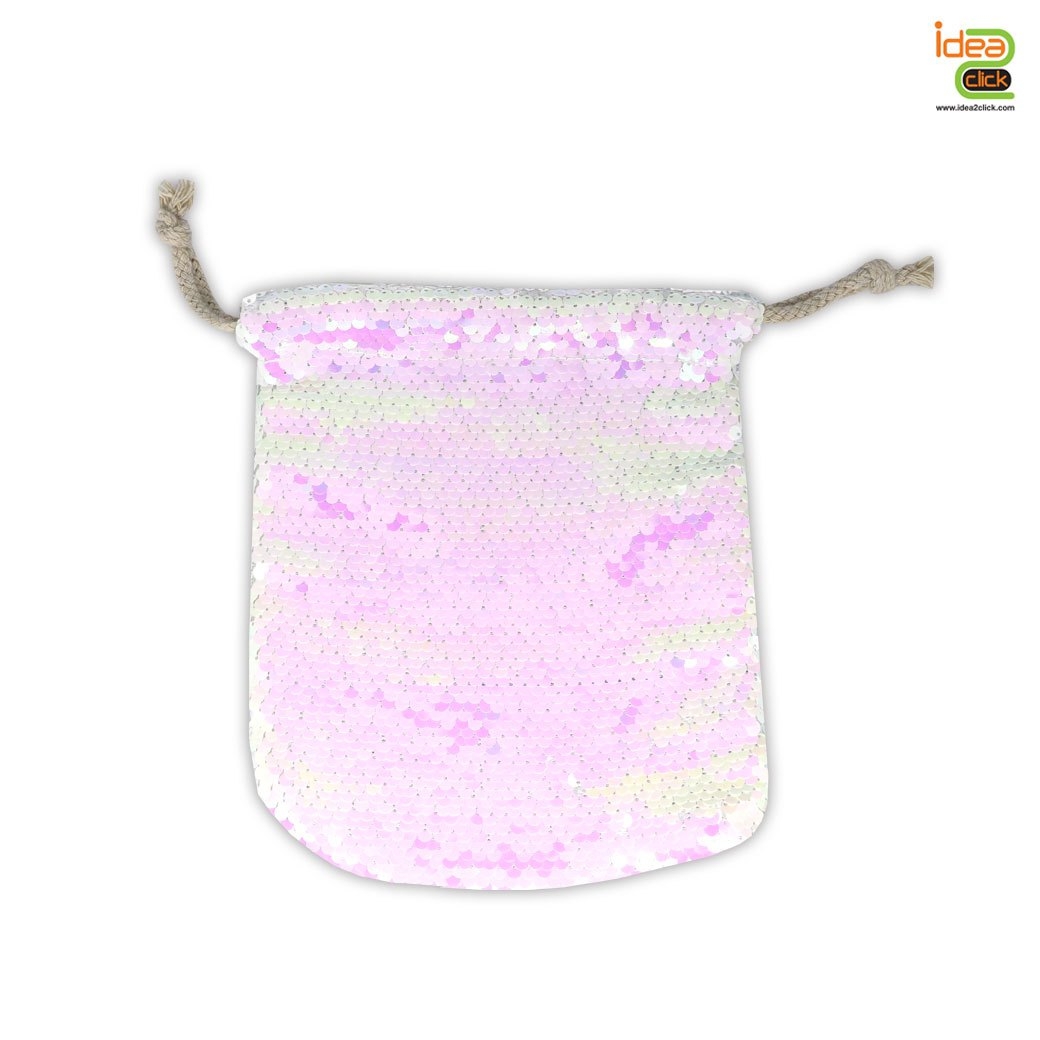 กระเป๋าเชือกรูดผ้าเลื่อม พิมพ์ภาพได้ 2 ด้าน