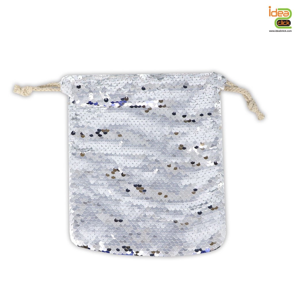 กระเป๋าเชือกรูดผ้าเลื่อม พิมพ์ภาพได้ 2 ด้าน