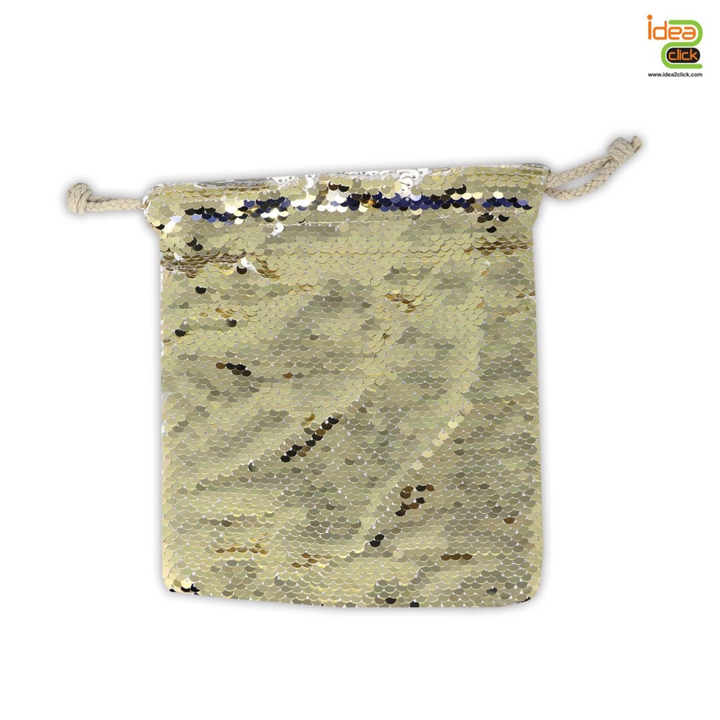 กระเป๋าเชือกรูดผ้าเลื่อม พิมพ์ภาพได้ 2 ด้าน