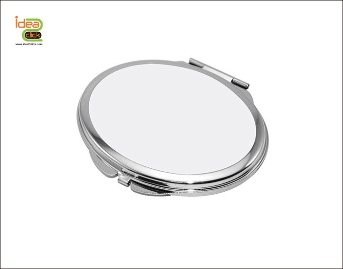 กระจกโลหะสีเงินทรงกลม