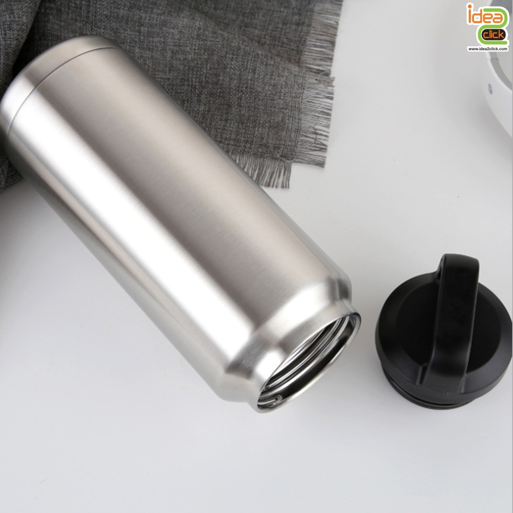 กระบอกน้ำแตนเลส สีเงิน เก็บความร้อน-ความเย็น ขนาด 36 oz. พิมพ์ภาพได้