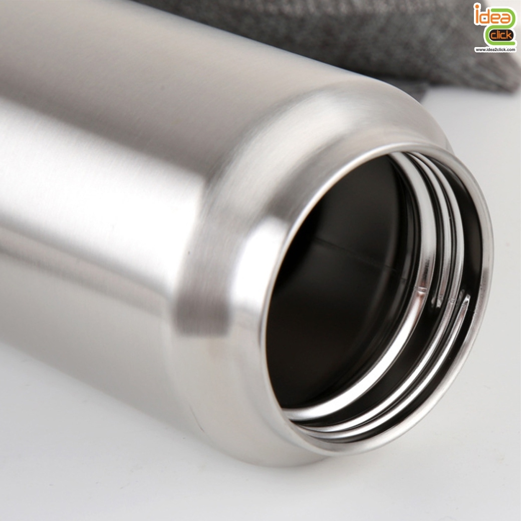 กระบอกน้ำแตนเลส สีเงิน เก็บความร้อน-ความเย็น ขนาด 36 oz. พิมพ์ภาพได้