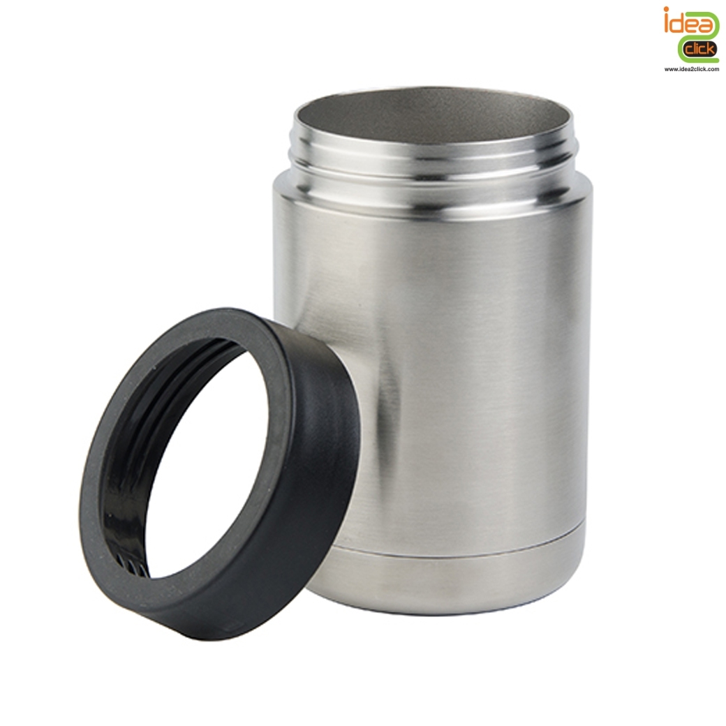 กระบอกสแตนเลส สีเงิน เก็บความเย็น ขนาด 12 oz./360 ml. พิมพ์ภาพได้