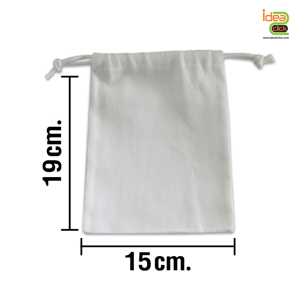 กระเป๋าเชือกรูดผ้าดิบ