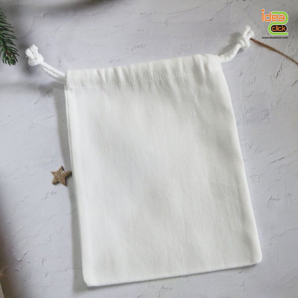 กระเป๋าเชือกรูดผ้าดิบ