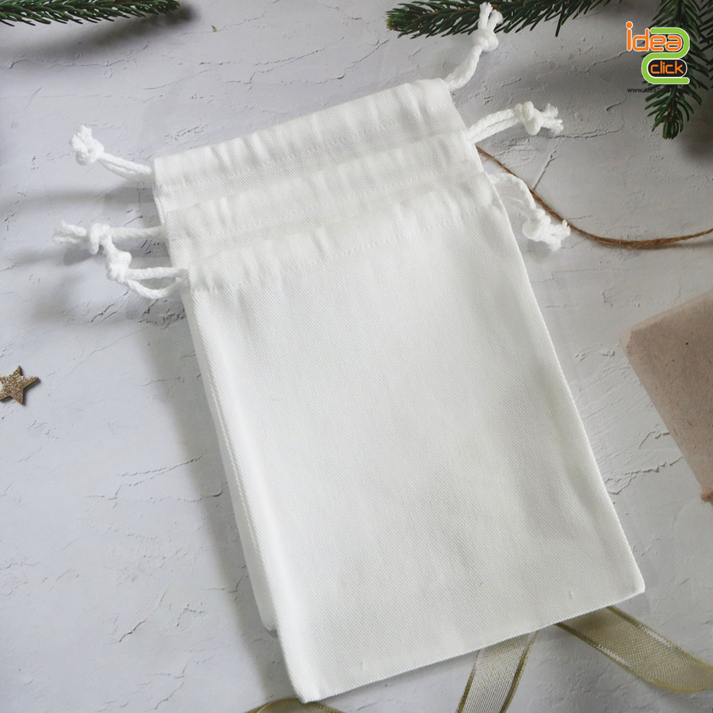 กระเป๋าเชือกรูดผ้าดิบ