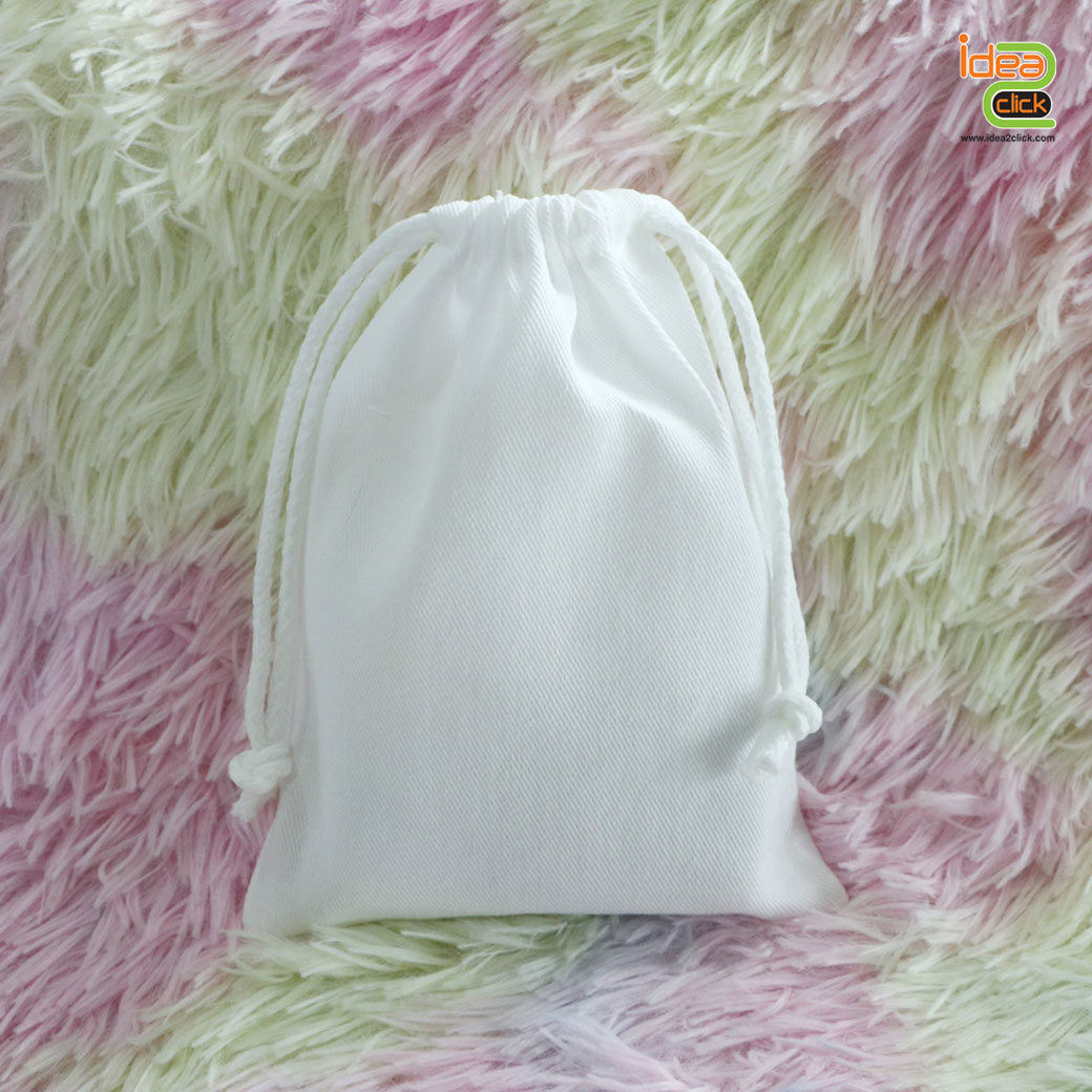 กระเป๋าเชือกรูดผ้าดิบ