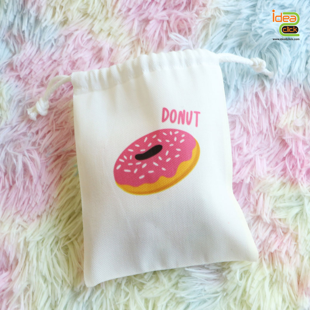 กระเป๋าเชือกรูดผ้าดิบ