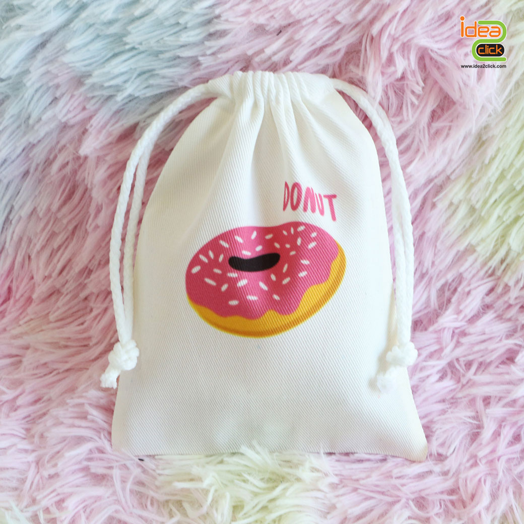 กระเป๋าเชือกรูดผ้าดิบ