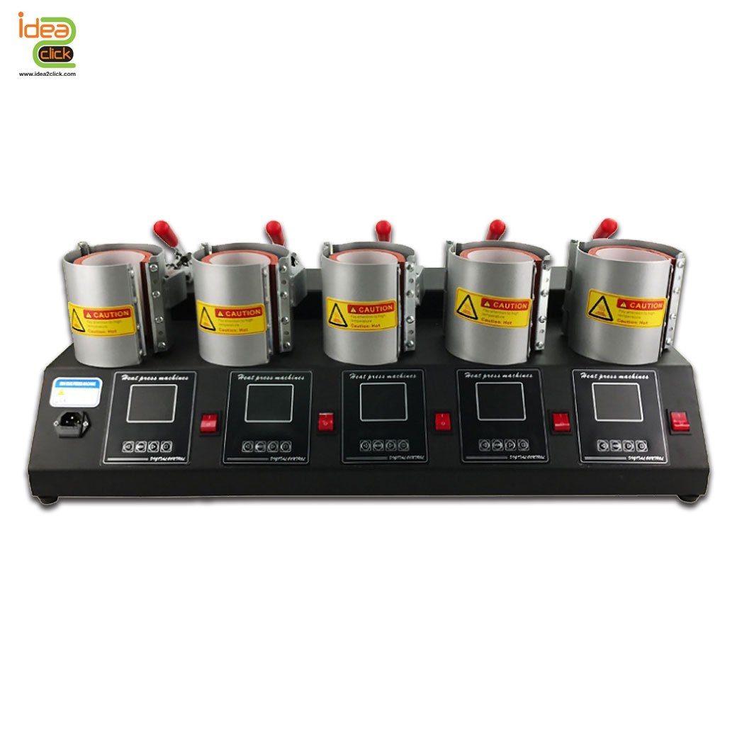 เครื่องสกรีนแก้ว 5 in 1 (มีโมลด์แยก 5 ช่อง)