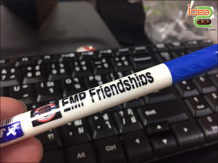 ปากกาลูกลื่น ที่จับเนื้อยางนิ่มและปุ่มกดเป็นสี สำหรับเครื่อง Pen Heatpress