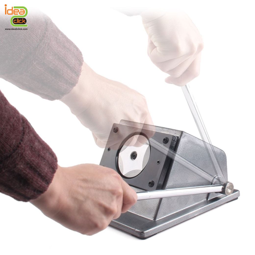 เครื่องตัดกระดาษทรงกลมแบบตั้งโต๊ะ สำหรับเครื่องทำเข็มกลัด