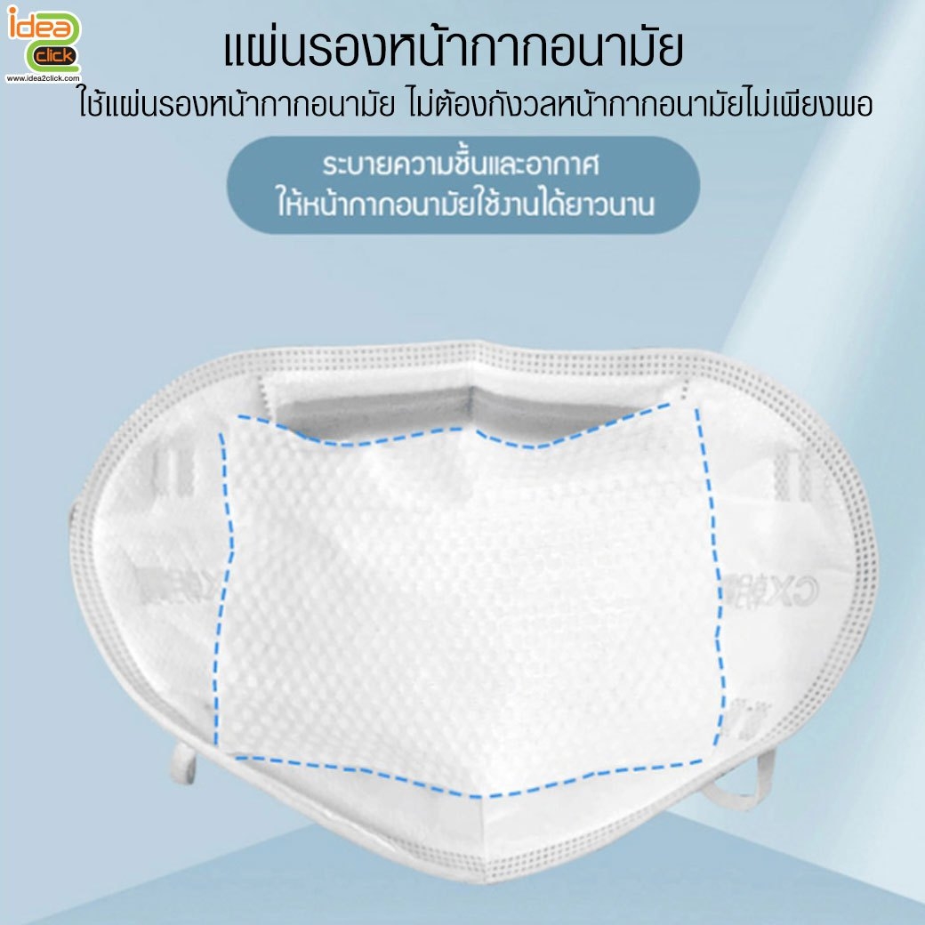 แผ่นรองหน้ากากอนามัย สีขาว ป้องกันไวรัส และฝุ่น