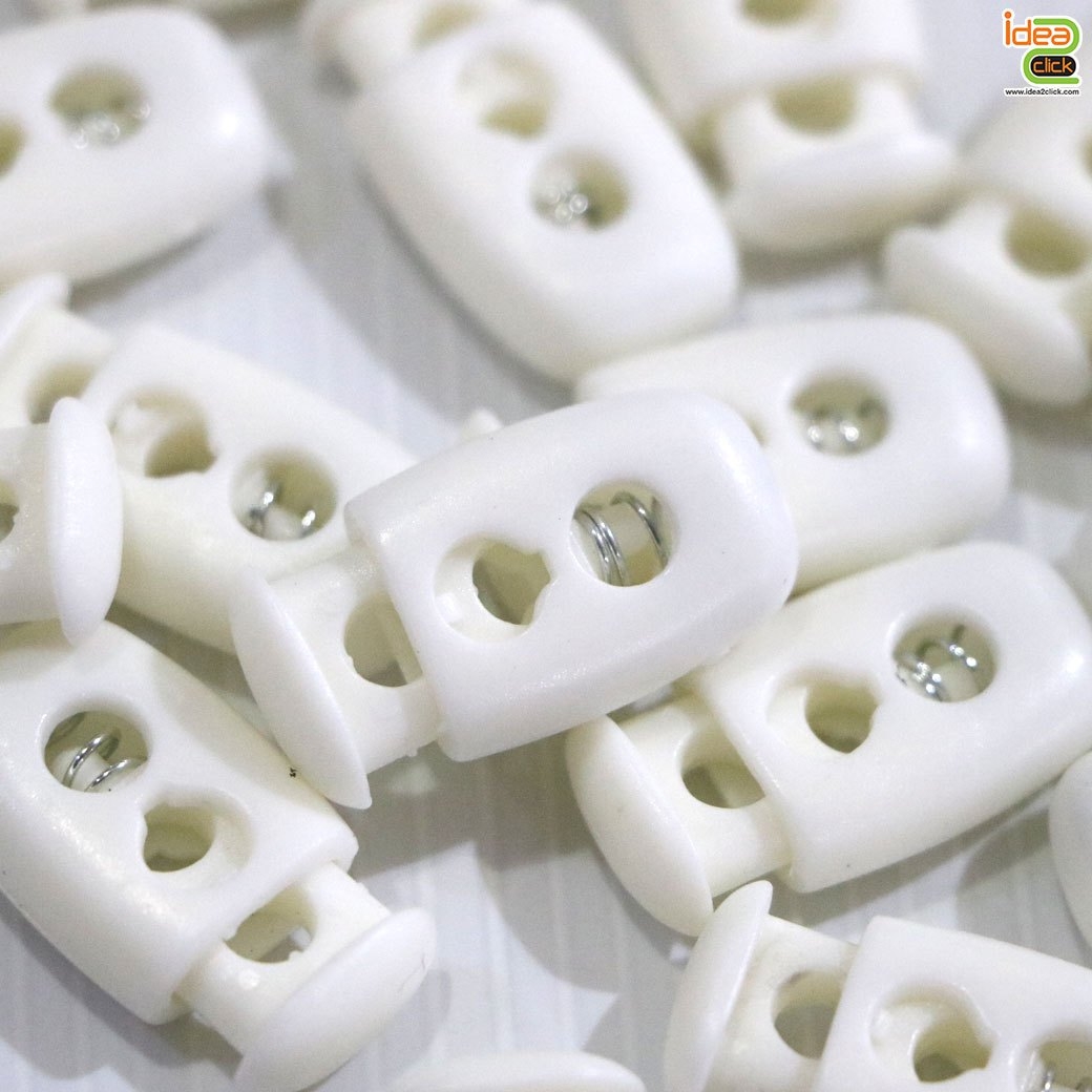 ล็อคเกอร์กดสปริง (ทรงกระบอกแบน) ใช้สำหรับปรับสายคล้องหูของหน้ากาก